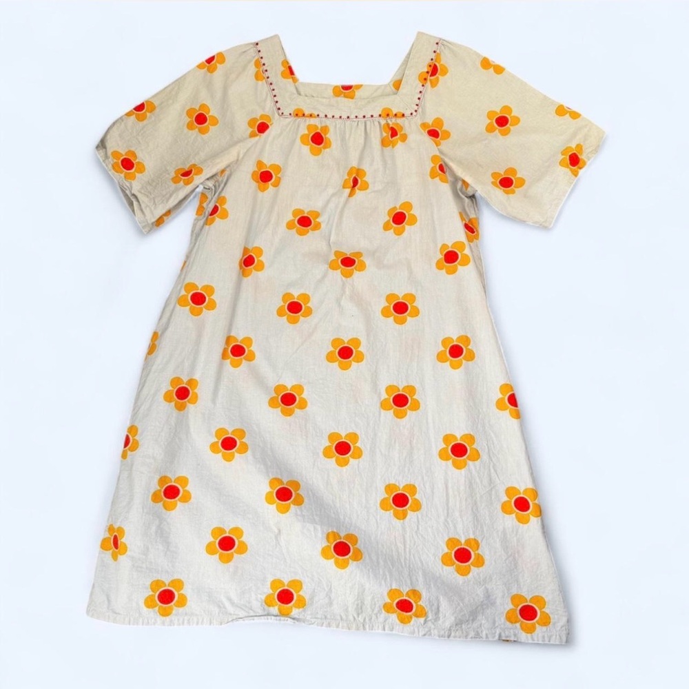 Mara Traders Boho Dress with Orange and red Flowers